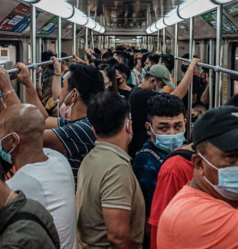LRT passengers