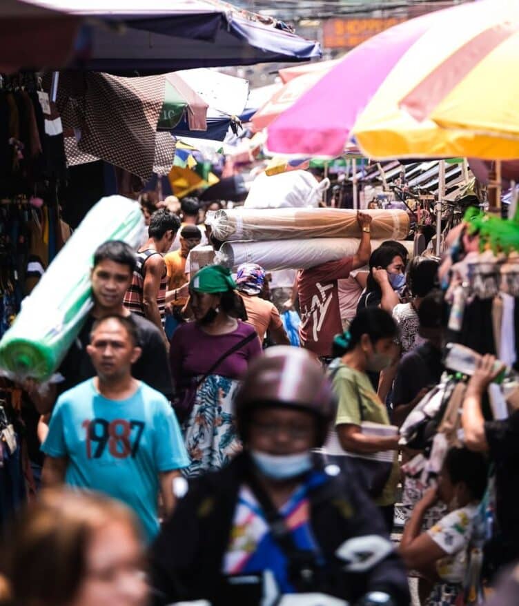 Workers at Divisoria in Manila