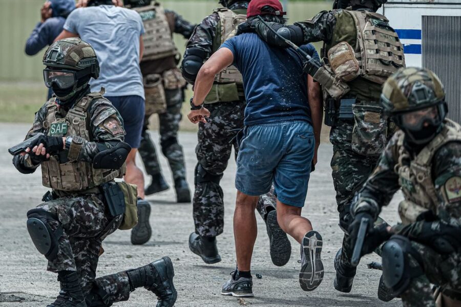 The Special Action Force (SAF) Troopers also demonstrated their abilities, especially in responding to our countrymen in the field of public service, on Wednesday, May 17, 2023, at the National Capital Region Police Office (NCRPO) Camp Bagong Diwa in Taguig City, during the celebration of the 40th Founding Anniversary of the Special Action Force (SAF).