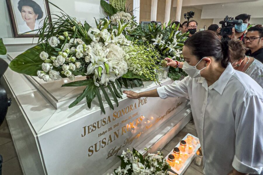 Senator Grace Poe and Family held a holy mass and offered flowers during the 1st death anniversary of actress, Jesusa Purificacion Levy Sonora-Poe known as "Susan Roces" inside the Manila North Cemetery on Saturday, May 20, 2023.