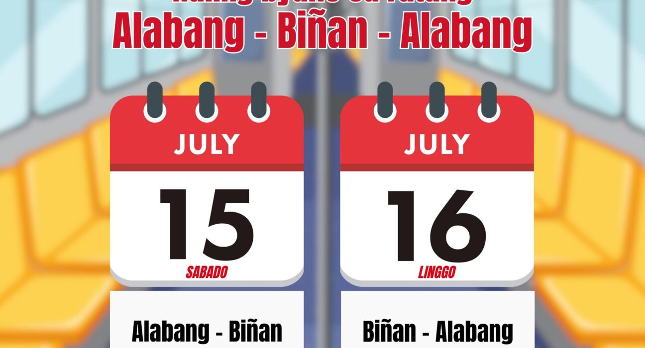 Last trips on Alabang-Biñan-Alabang route set this weekend ahead of closure