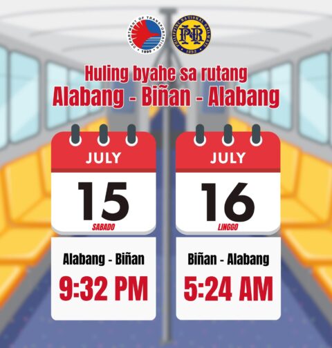 Last trips on Alabang-Biñan-Alabang route set this weekend ahead of closure