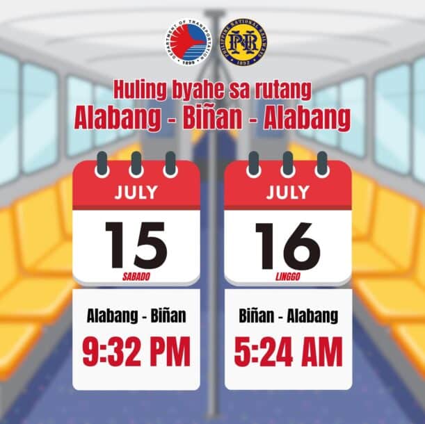 last trip pnr tutuban to alabang