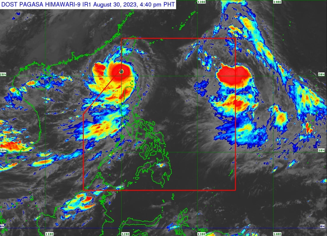 Super Typhoon Goring (PAGASA satellite image as of 4:40 p.m. August 30, 2023)