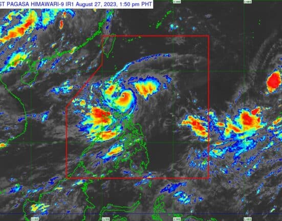 Super Typhoon Goring satellite image 1:50 pm 8-27-2023