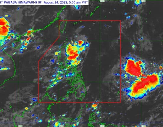 Tropical Depression Goring (PAGASA satellite image as of 5 a.m. August 24, 2023)