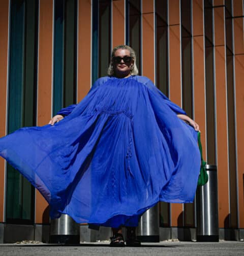 Plus-size model and UK influencer Felicity Hayward. (Photo by Adrian Dennis / AFP)