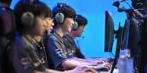 E-sports League of Legends South Korean national team players prepare for a friendly match between South Korea and Vietnam ahead of the upcoming Asian Games in Gwangmyeong on September 11, 2023. (Photo by Jung Yeon-je / AFP)