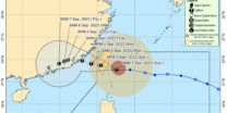 Typhoon Hanna intensity and forecast track (11 a.m., 9-3-2023) - Courtesy: PAGASA