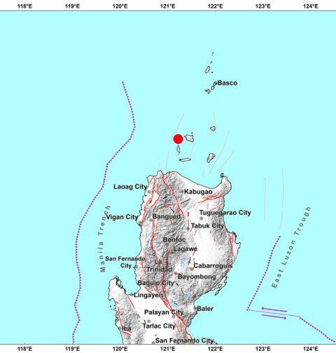 Aftershocks hit Dalupiri Island following magnitude 6.3 earthquake on Tuesday, Sept. 12, 2023 (Courtesy: PHIVOLCS)