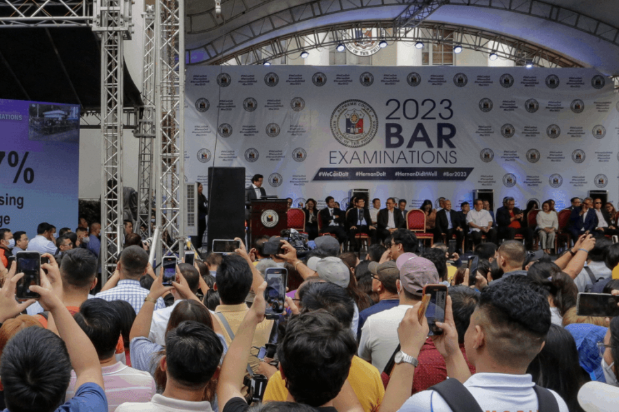 The announcement of the 2023 Bar Exam results in Manila on Tuesday, December 5, 2023, elicited various emotions among exam takers and their parents. The University of Santo Tomas (UST) secured the fifth position with an 85.25% passing rate, while the University of the Philippines (UP) followed closely with an 89.45% passing rate. The University of San Carlos (USC) claimed the third spot, achieving a 90.91% passing rate, trailed by San Beda University with a 92.20% passing rate. Ateneo de Manila University (ADMU) emerged as the top law school, boasting a remarkable 94.08% passing rate. Photo by Ryan Baldemor