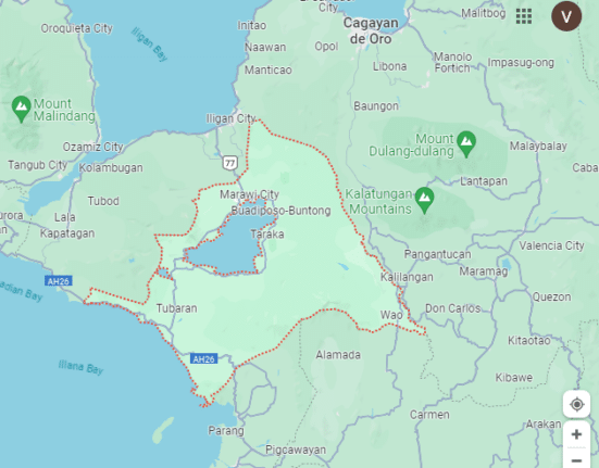Lanao del Sur map (Google Maps)