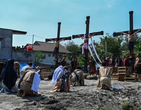 Good Friday crucifixions in Pampanga (March 29, 2024/Agence France-Presse)