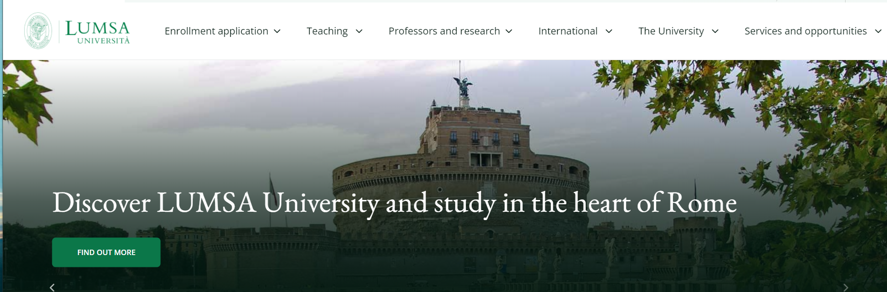Lumsa Catholic university website