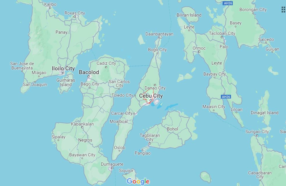 Visayas map (Google Maps)