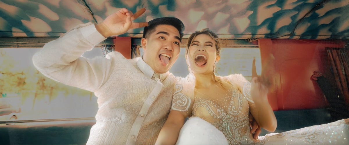 This couple turns traditional jeepney to bridal car for their wedding
