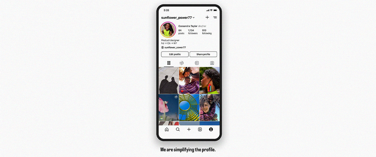 Instagram layout grid from rectangle to square head explains why