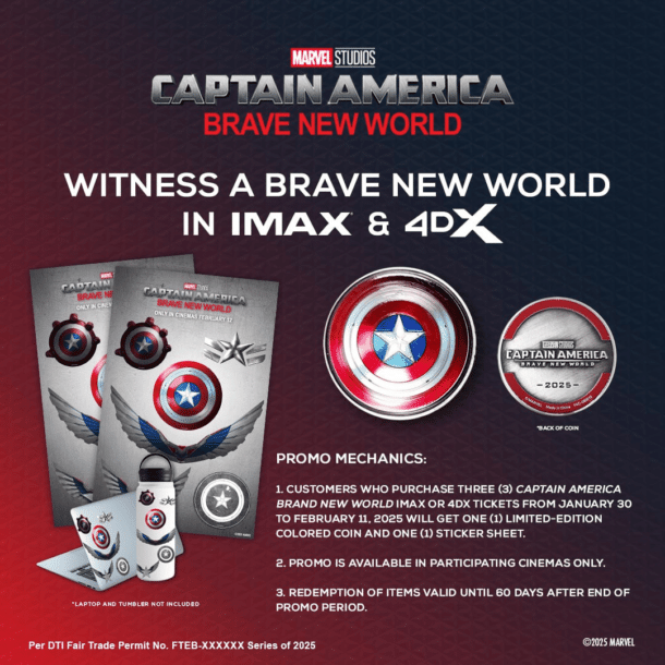 Anthony Mackie debuts as new Captain America; 'Brave New World' to premiere in PH on Feb. 12