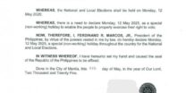 Palace declares May 12 elections as holiday | Republicasia