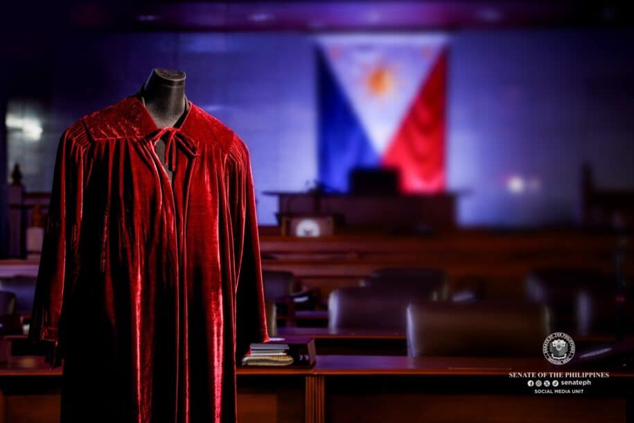What is this robe donned by senator-judges for VP Sara impeachment case?