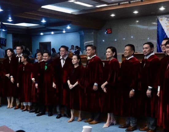 What is this robe donned by senator-judges for VP Sara impeachment case?