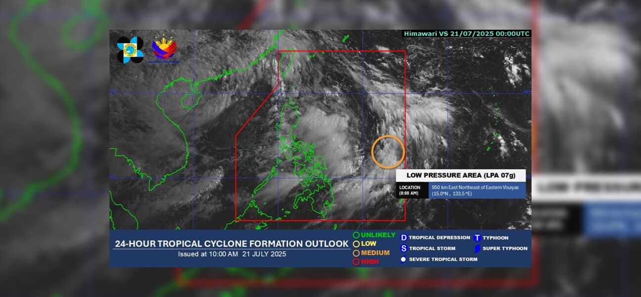 LPA May Intensify Within 24 Hours, PAGASA Warns