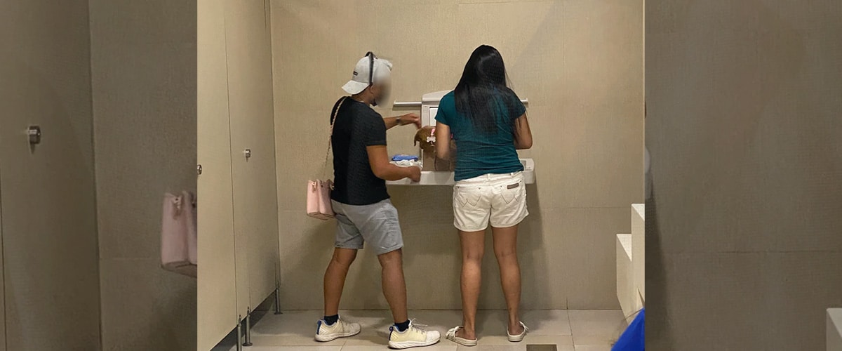 'Respect boundaries:' PAWS reacts to viral photos of dog on diaper changing station in mall restroom