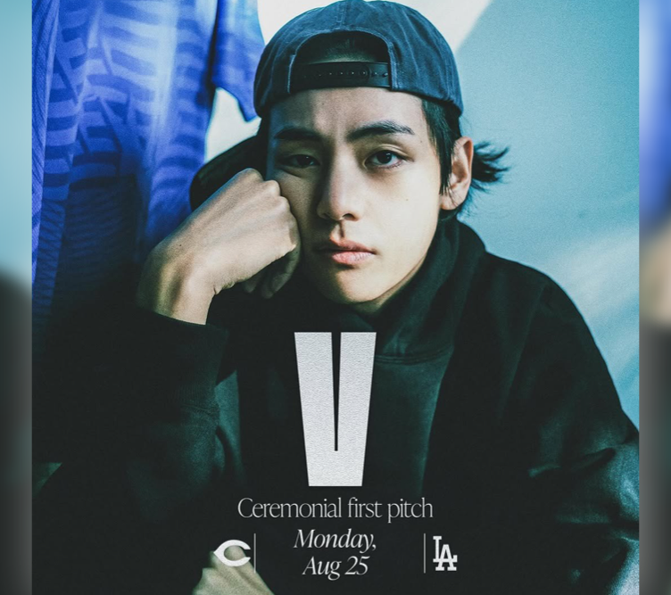 BTS’ V to Throw First Pitch at Los Angeles Dodgers Game